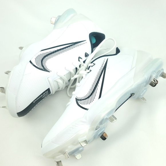 Nike Mens Force Zoom Trout 7 Pro CQ7224-101 White Lace Up Baseball Cleats Sz 8.5 main image 7